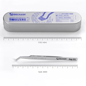 Pinzas para smd Mechanic Aag 27L, encorvado, 140 mm
