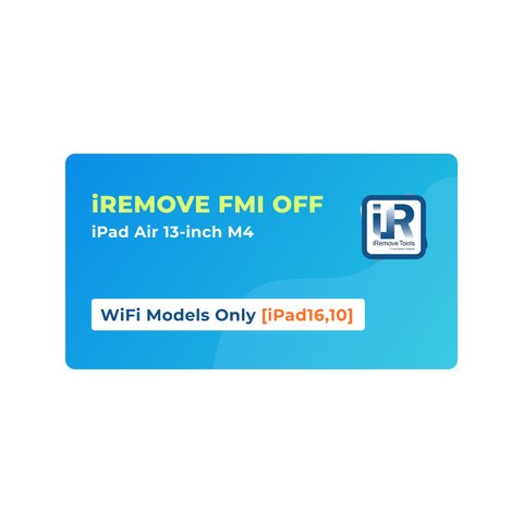 iRemove FMI OFF iPad Air 13 inch M4 solamente modelos WiFi [iPad16,10]