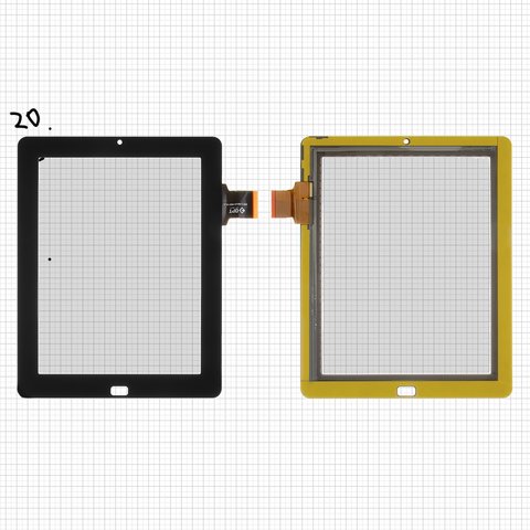 Сенсорний екран для China Tablet PC 9,7"; Onda VI40; Ritmix RMD 1035, чорний, 240 мм, 50 pin, 187 мм, ємнісний, 9.7", #300 L3611A A00 V1.0