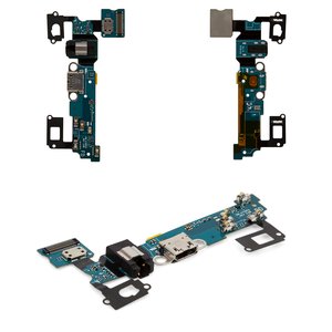 Шлейф для Samsung A700F Galaxy A7, A700H Galaxy A7, мікрофона, конектора навушників, конектора зарядки, з компонентами