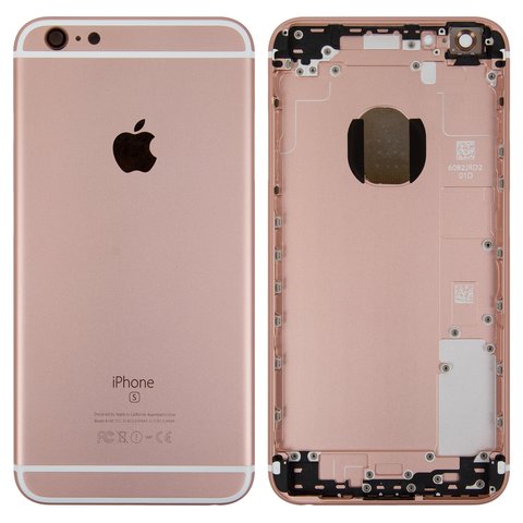 Корпус для Apple iPhone 6S Plus, рожевий, з тримачем SIM карти, з боковими кнопками
