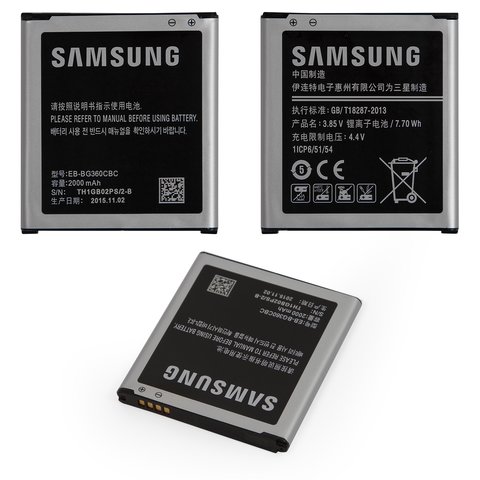 Аккумулятор EB BG360CBC EB BG360CBN для Samsung J200 Galaxy J2, Li ion, 3,85 B, 2000 мАч, Original PRC 