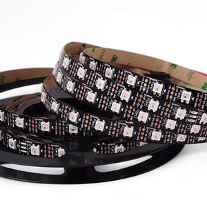 Светодиодная лента SMD5050, WS2812B черная, с управлением, IP20, 5 В, 60 диодов м, 1 м 