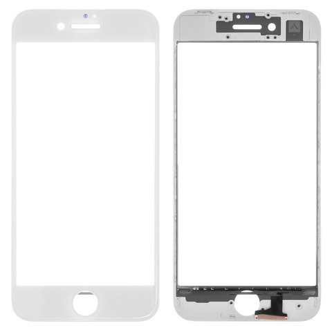 Сенсорный экран для iPhone 8, с рамкой, с ОСА пленкой, белый, AAA