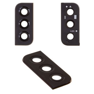 Стекло камеры для Samsung S906B Galaxy S22 Plus 5G, черное, с рамкой