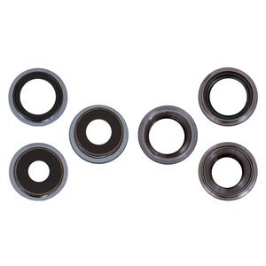 Скло камери для iPhone 13 Pro Max, блакитне, з рамкою, комплект 3 шт.