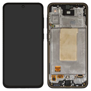 Дисплей для Samsung A366 Galaxy A36, чорний, з рамкою, Original PRC 