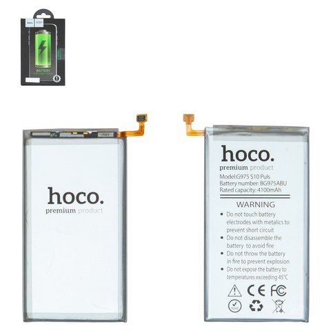 Акумулятор Hoco EB BG975ABU для Samsung G975 Galaxy S10 Plus, Li Polymer, 3,85 B, 4000 мАг