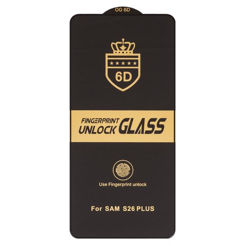 Защитное стекло ESD 6D для Samsung S947 Galaxy S26 Plus, совместимо с чехлом, Full Glue, Anti Static, без упаковки , черный