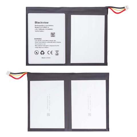 Акумулятор Li327490HT A для Blackview Oscal Pad 13, Oscal Pad 13 Pro, Tab 13 Pro, Li ion, 3,8 В, 7680 мАг, Original PRC 