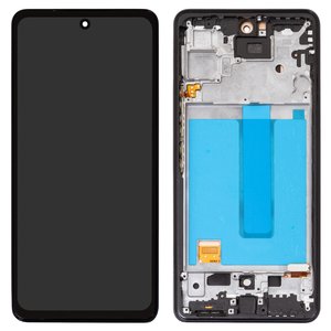 Дисплей для Samsung A536 Galaxy A53 5G, чорний, з рамкою, Сopy, TFT 